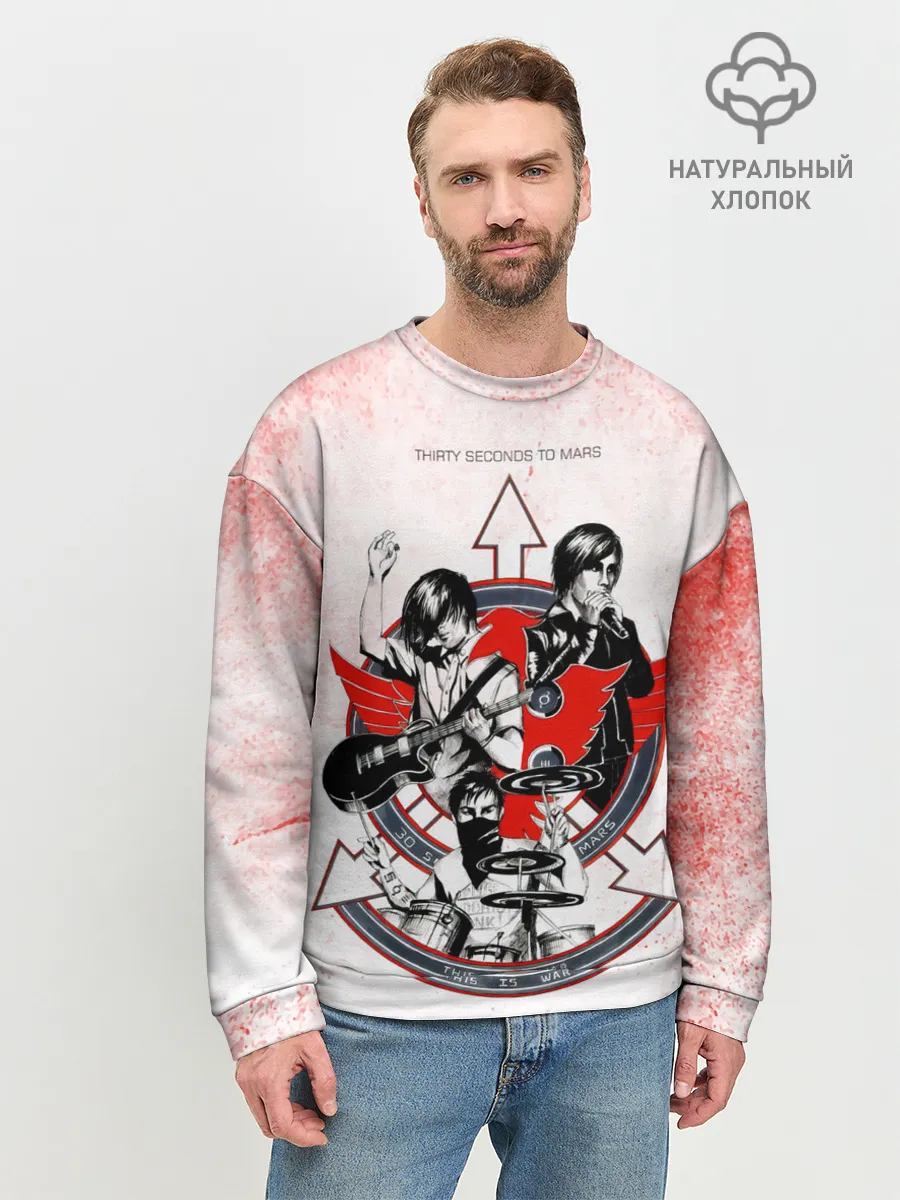Мужской свитшот базовый / Thirty Seconds to Mars арт группы