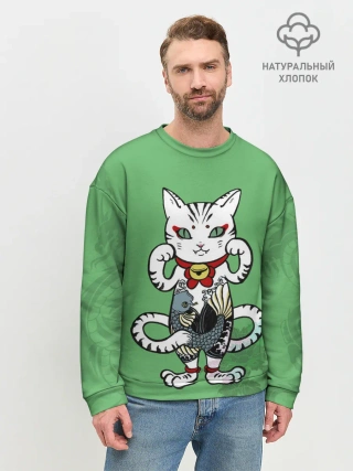 Мужской свитшот базовый / ЯПОНСКИЙ КОТ | JAPANESE CAT