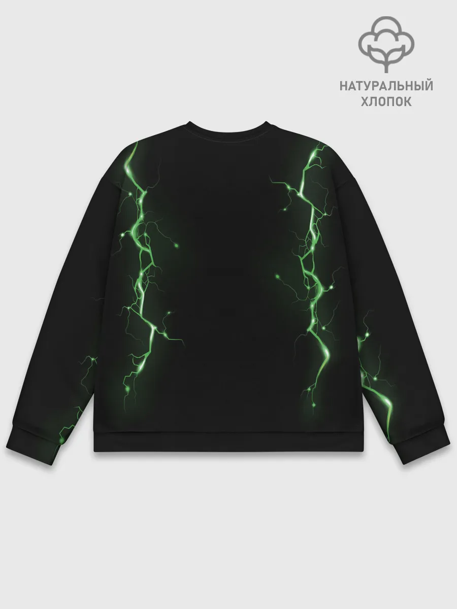 Мужской свитшот базовый / CREEPER 3D | MINECRAFT 3D