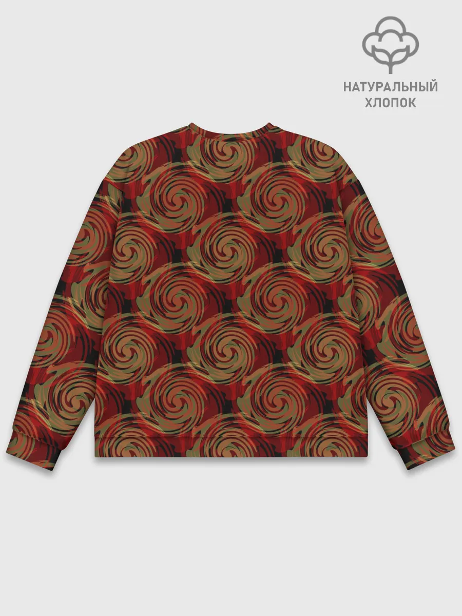 Мужской свитшот базовый / Красно-оливковый ретро