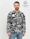 Мужской свитшот базовый / Graffiti white on black