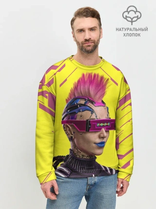 Мужской свитшот базовый / CYBERPUNK 2077 | КИБЕРПАНК
