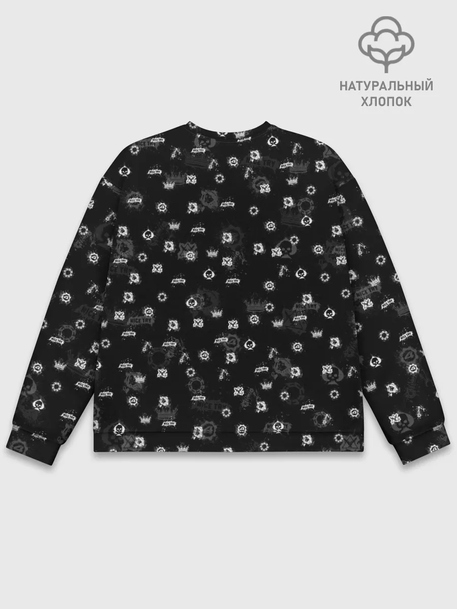 Мужской свитшот базовый / GEARS OF WAR | ПАТТЕРН | ШЕСТЕРЕНКИ