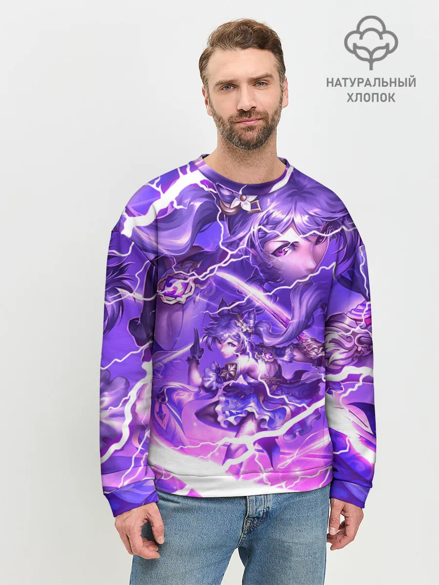 Мужской свитшот базовый / Баал | Genshin Impact | Геншин Импакт