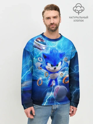Мужской свитшот базовый / SONIC | СИНИЙ ЁЖ