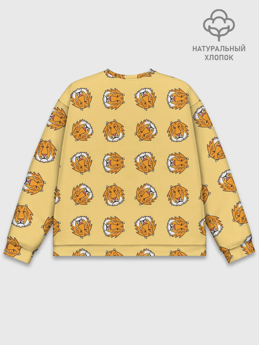 Мужской свитшот базовый / Тигры паттерн