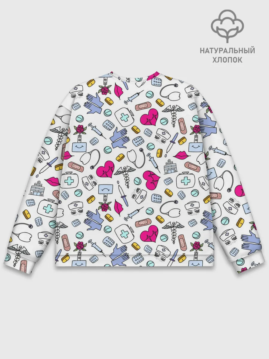 Мужской свитшот базовый / Медицинский паттерн