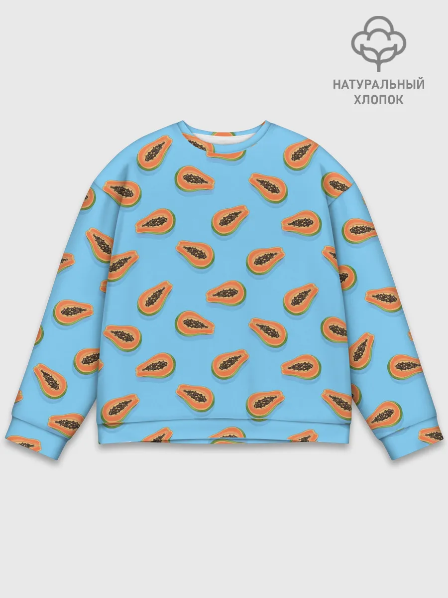 Мужской свитшот базовый / Папайа паттерн