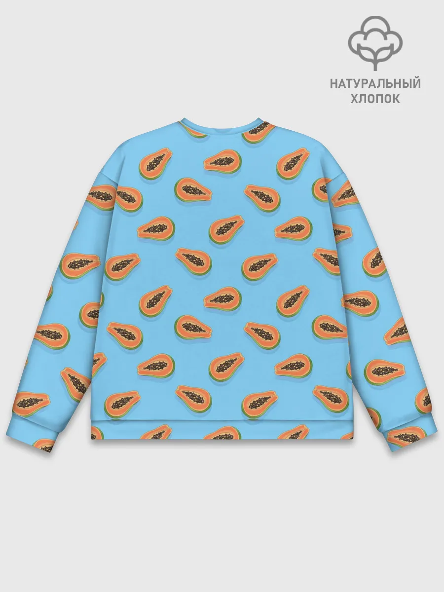 Мужской свитшот базовый / Папайа паттерн
