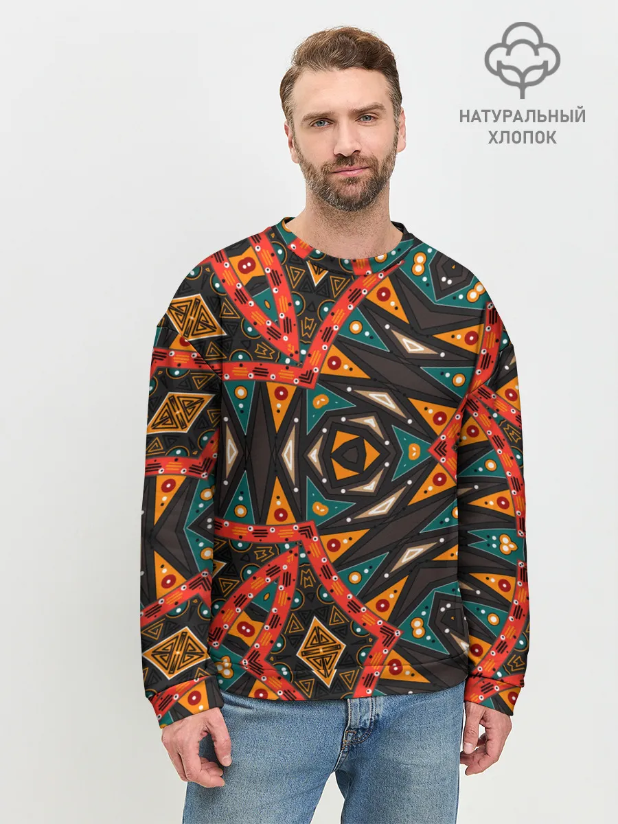 Мужской свитшот базовый / Абстрактный арабский узор