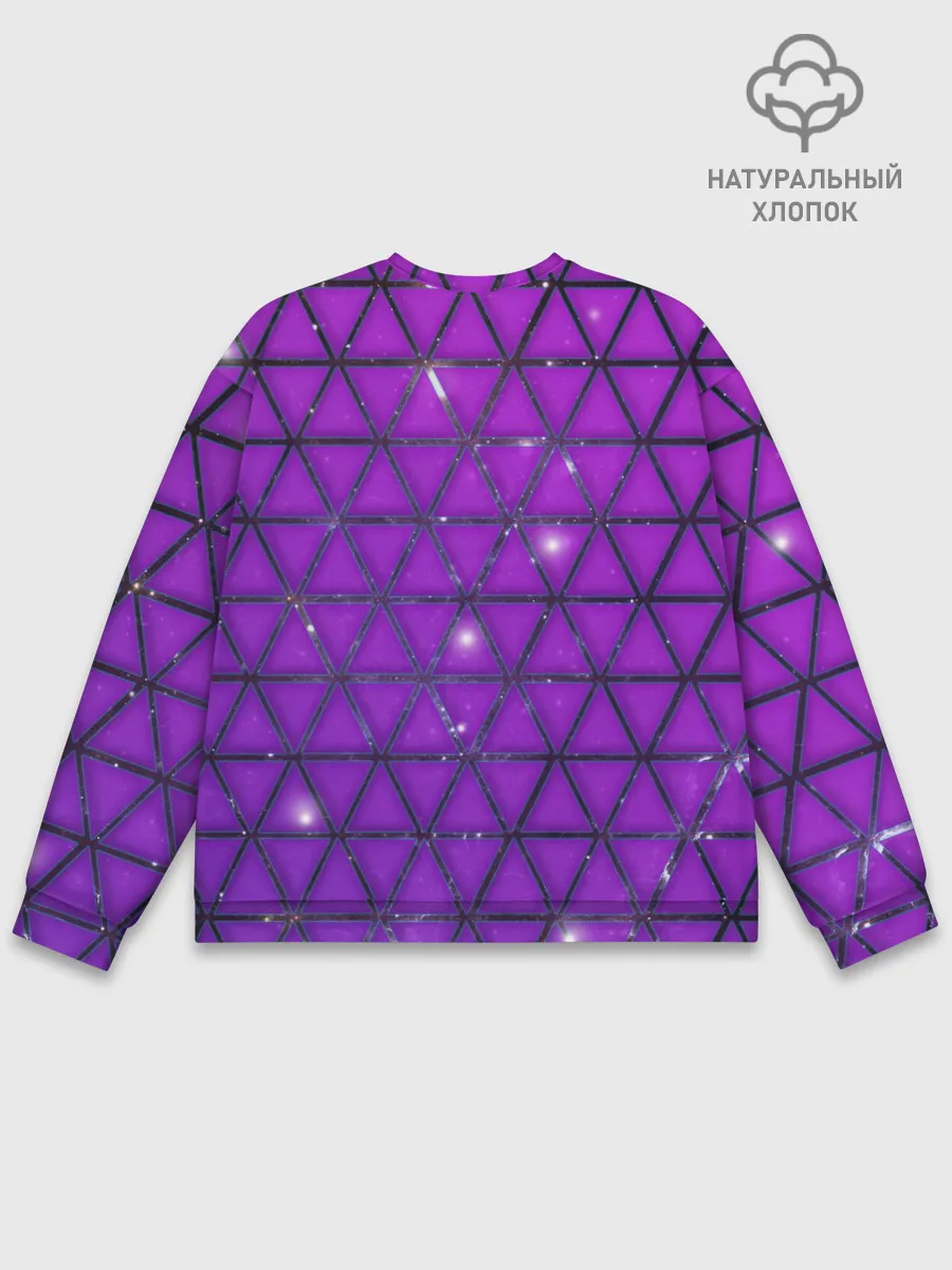 Мужской свитшот базовый / Фиолетовые треугольники