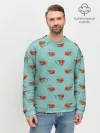 Мужской свитшот базовый / Креветки паттерн
