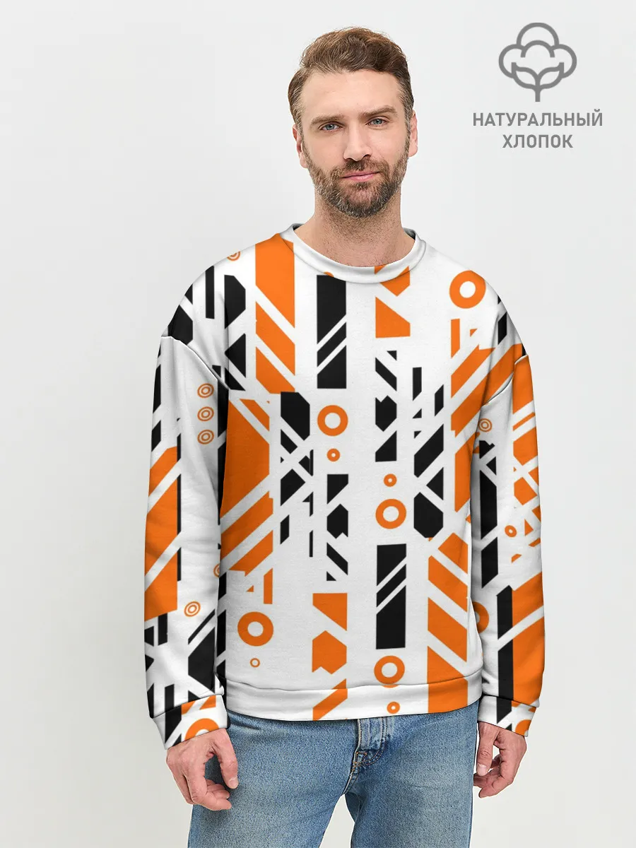 Мужской свитшот базовый / абстракция маршрут