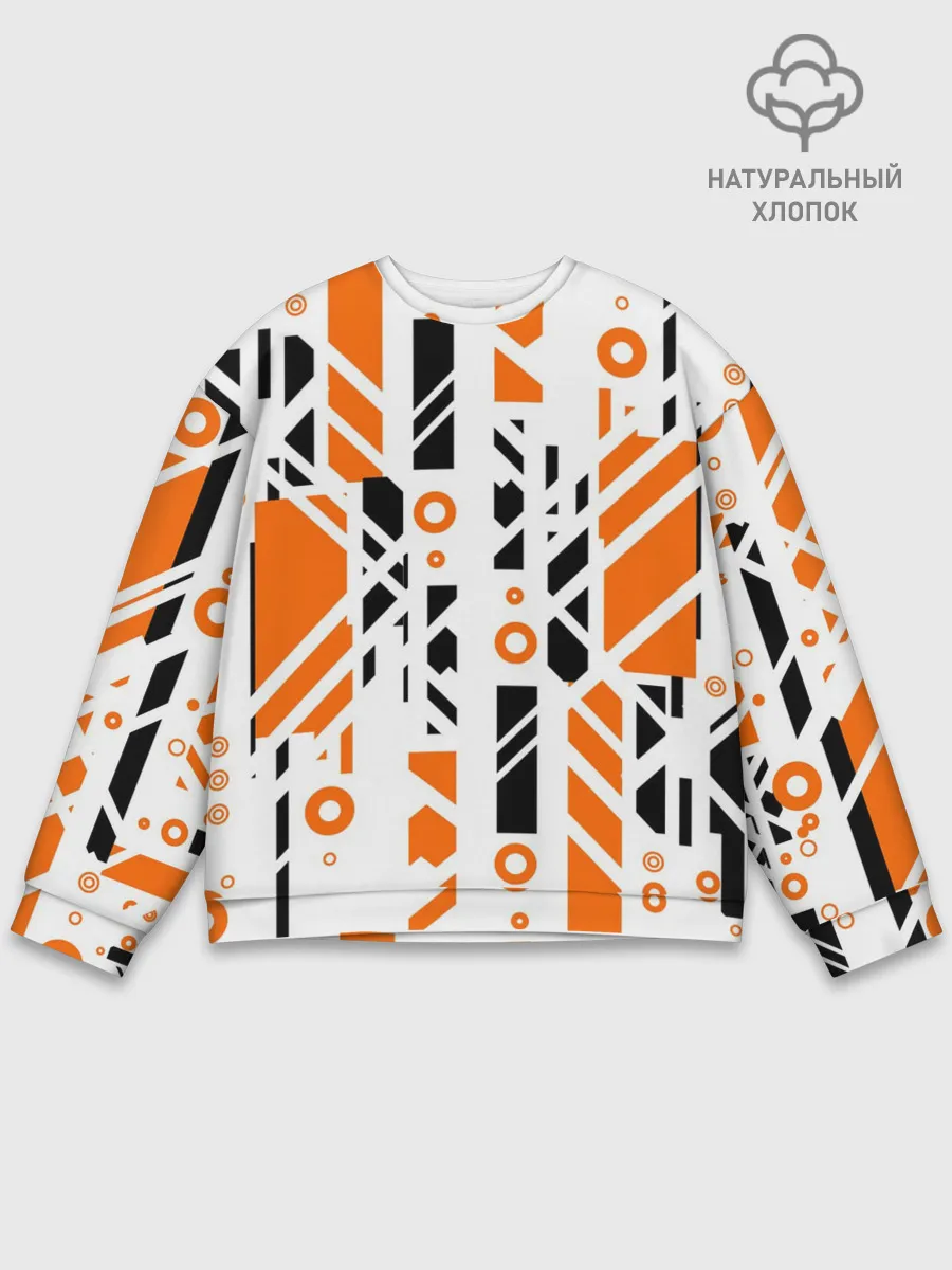 Мужской свитшот базовый / абстракция маршрут