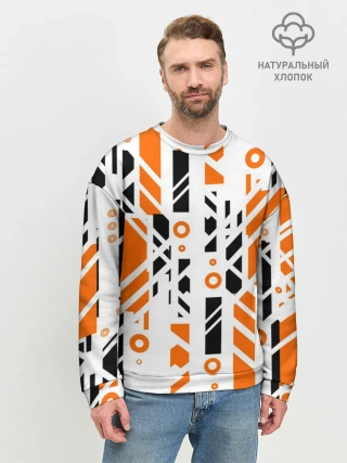 Мужской свитшот базовый / абстракция маршрут