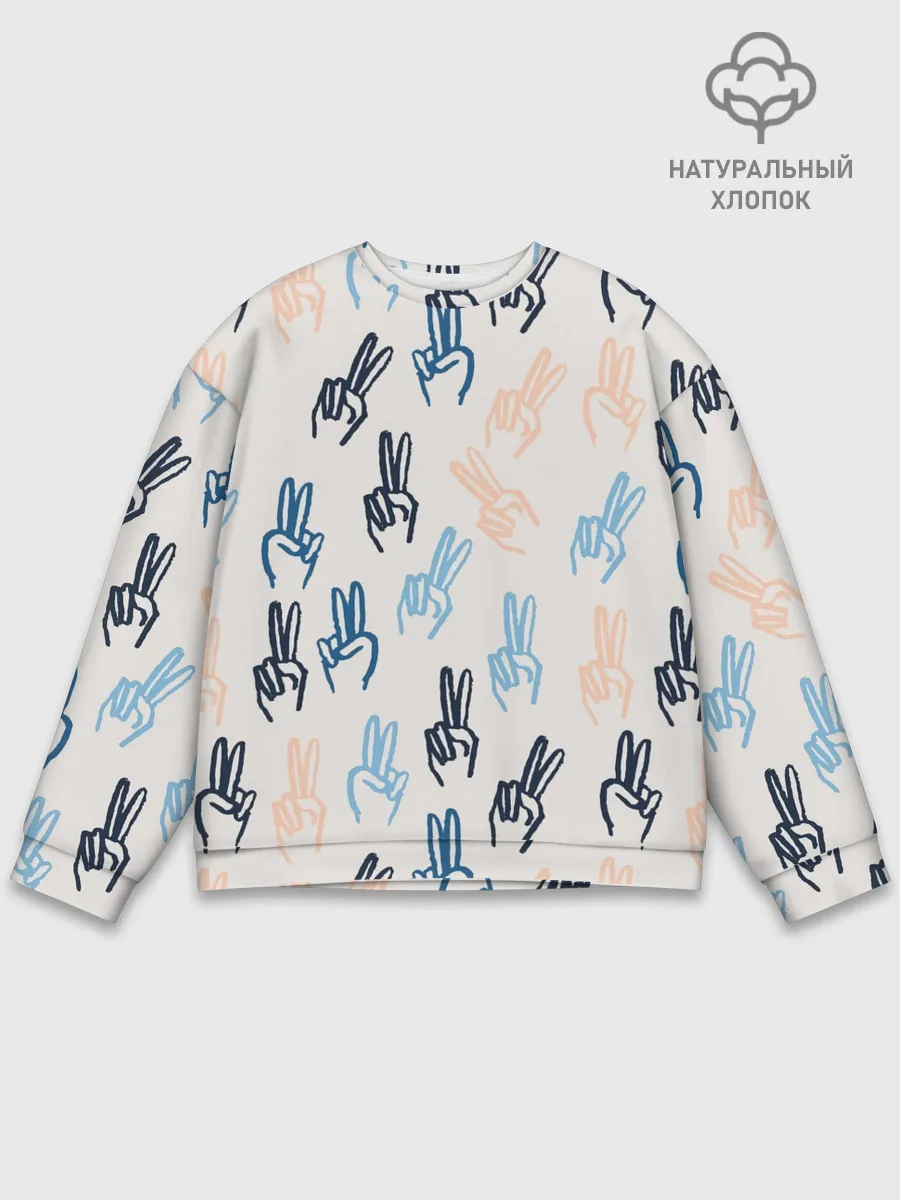 Мужской свитшот базовый / Знаки победы