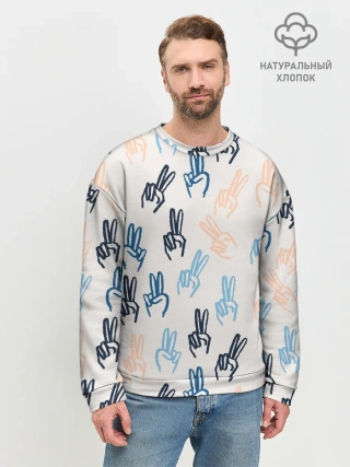 Мужской свитшот базовый / Знаки победы