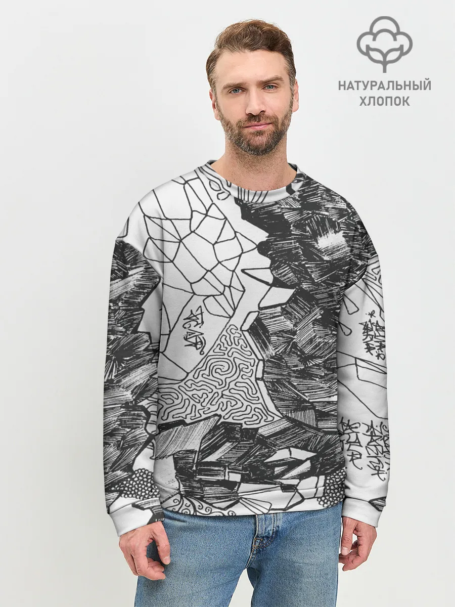 Мужской свитшот базовый / Структурная мозайка