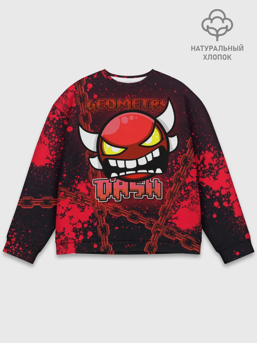 Мужской свитшот базовый / Geometry Dash