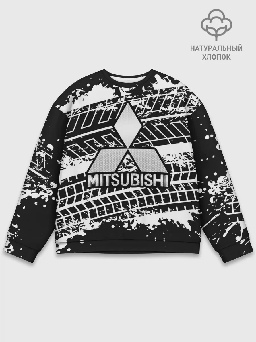 Мужской свитшот базовый / MITSUBISHI СЛЕДЫ ШИН