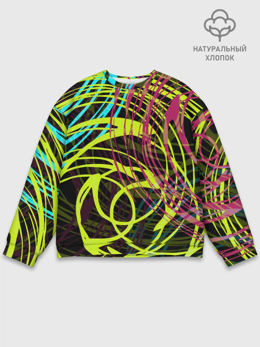 Мужской свитшот базовый / Разноцветные спирали