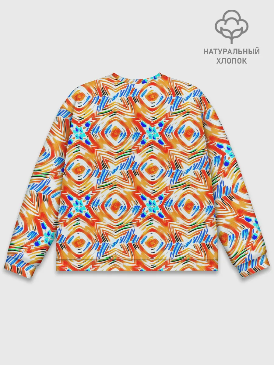 Мужской свитшот базовый / Летний абстрактный узор