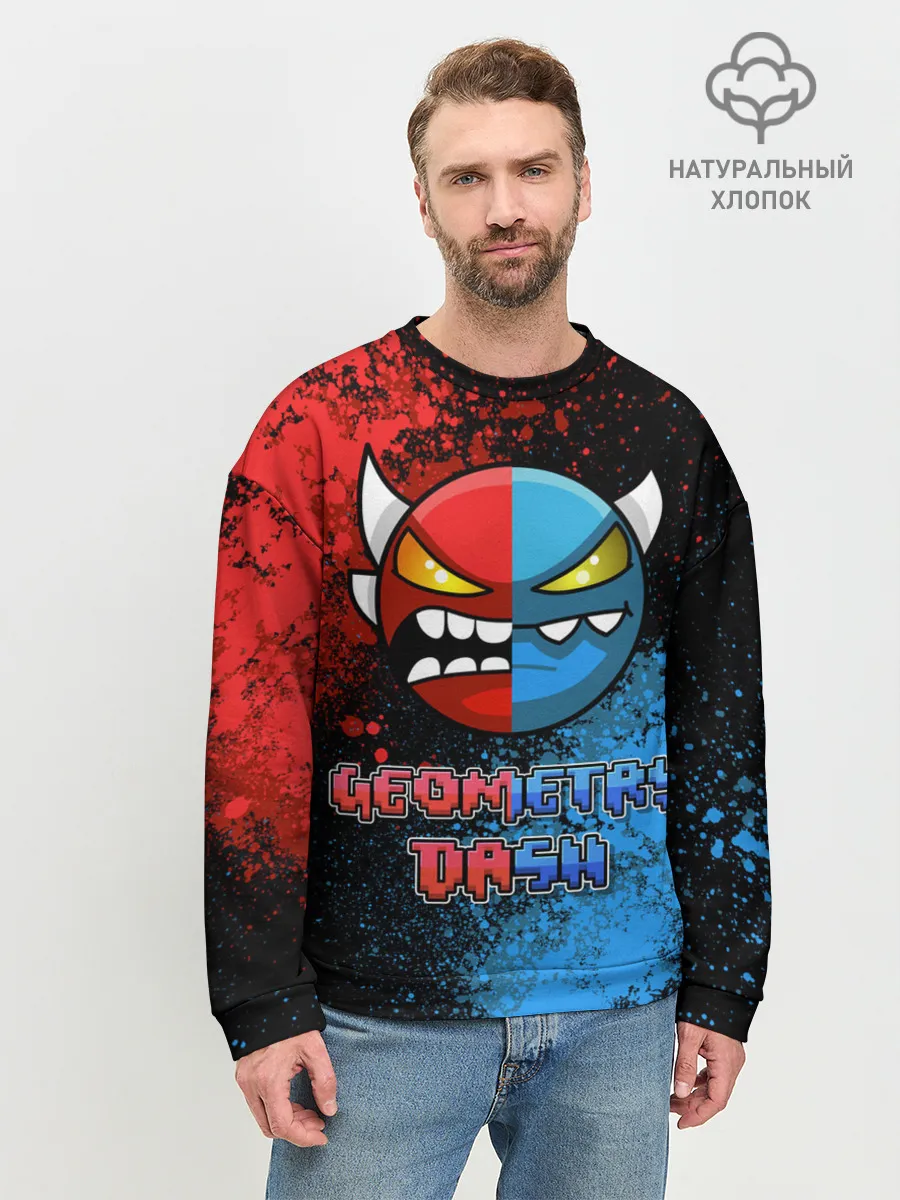 Мужской свитшот базовый / Geometry Dash