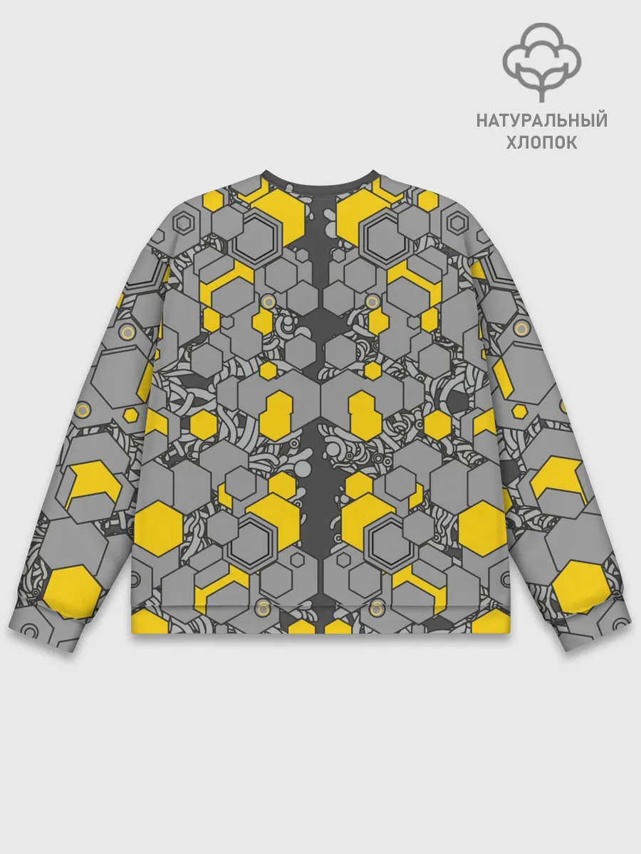 Мужской свитшот базовый / абстракция киберпанк