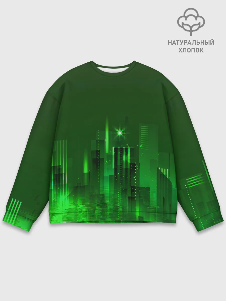 Мужской свитшот базовый / Зеленый город