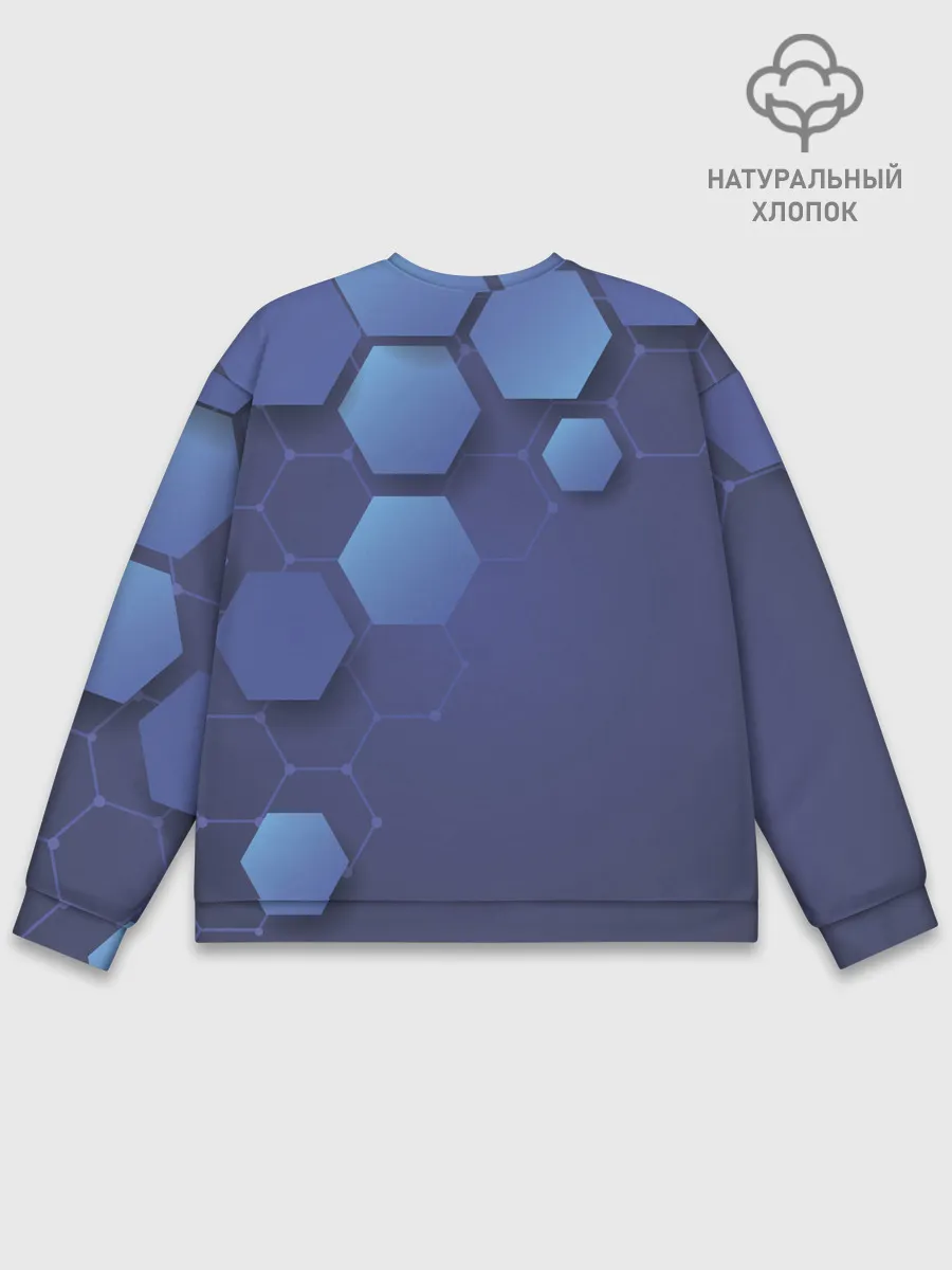 Мужской свитшот базовый / Шестиугольники
