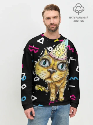 Мужской свитшот базовый / Котик