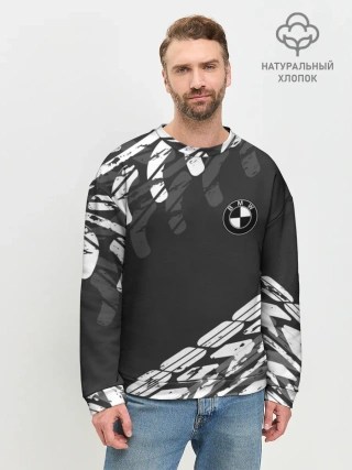 Мужской свитшот базовый / БМВ | BMW TIRE TREAD