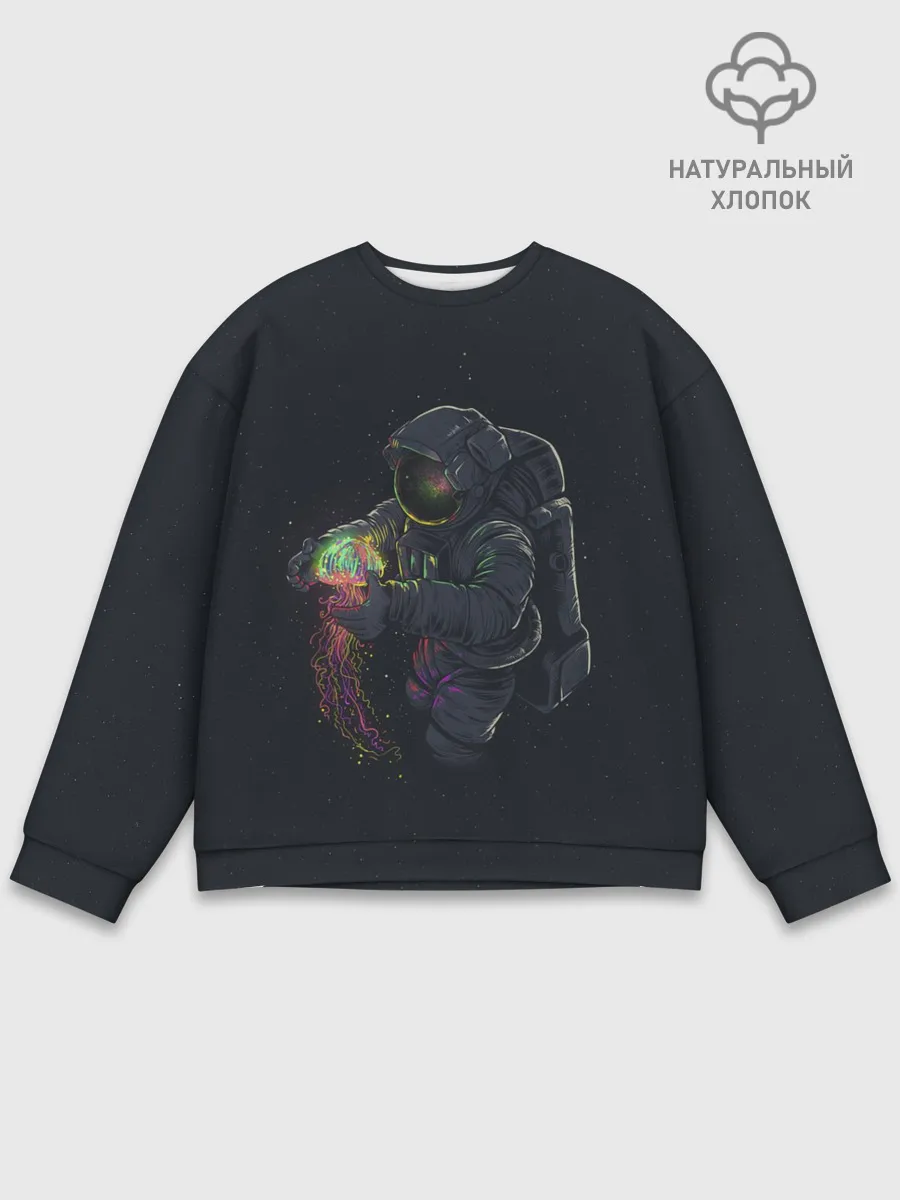Мужской свитшот базовый / Космическая медуза