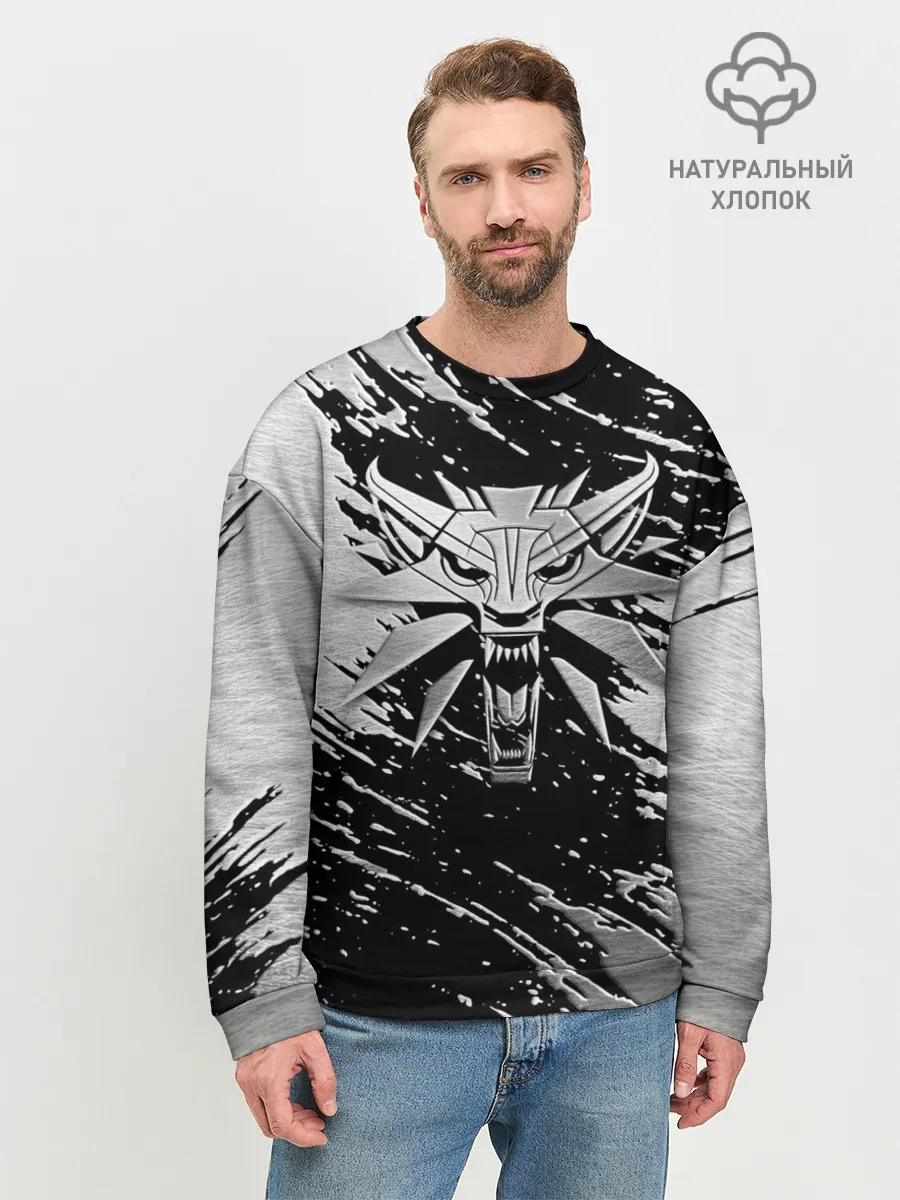 Мужской свитшот базовый / THE WITCHER LOGO STEEL