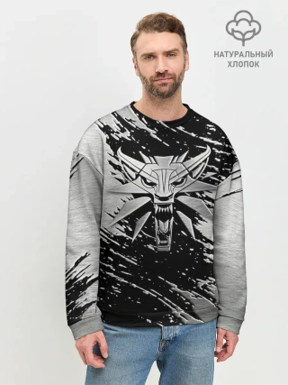 Мужской свитшот базовый / THE WITCHER LOGO STEEL