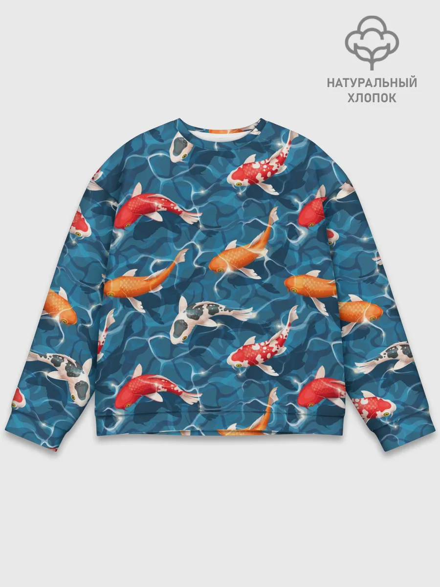 Мужской свитшот базовый / Японские карпы