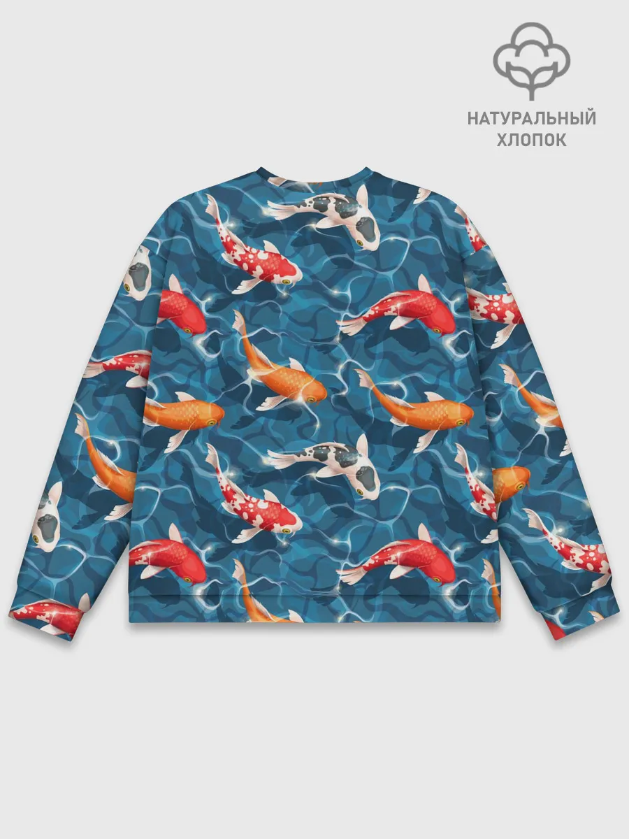 Мужской свитшот базовый / Японские карпы