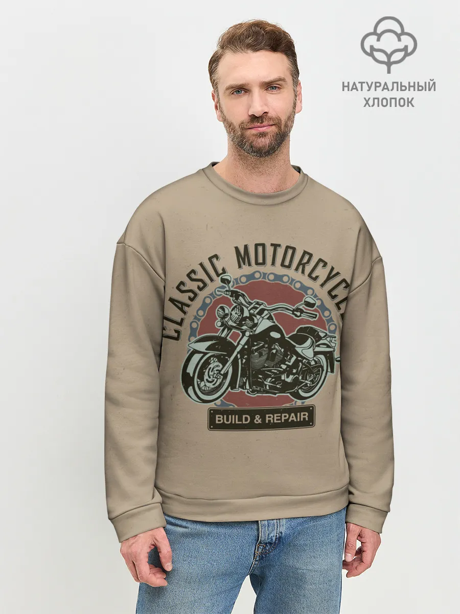 Мужской свитшот базовый / Классические мотоцклы
