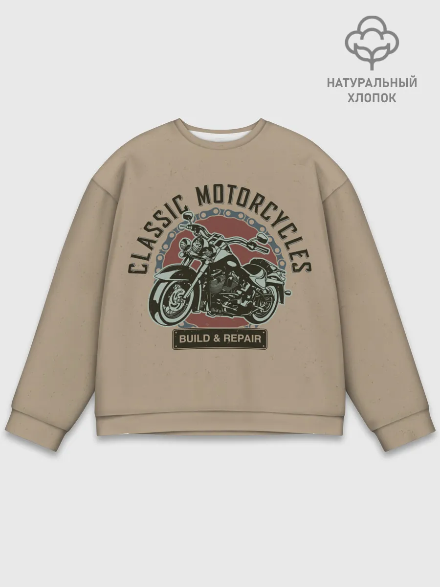 Мужской свитшот базовый / Классические мотоцклы