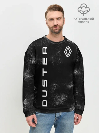 Мужской свитшот базовый / Renault Duster | черный уголь