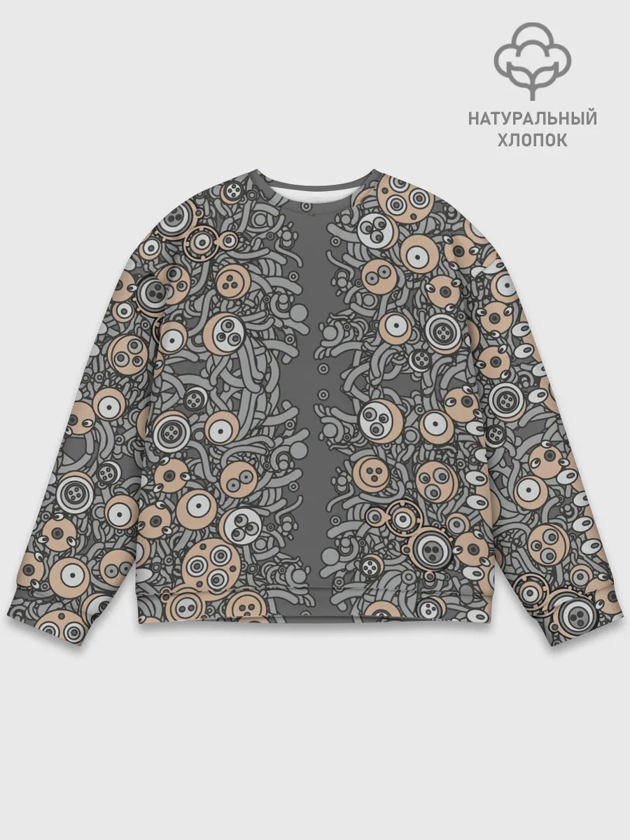 Мужской свитшот базовый / психоделика киберпанк