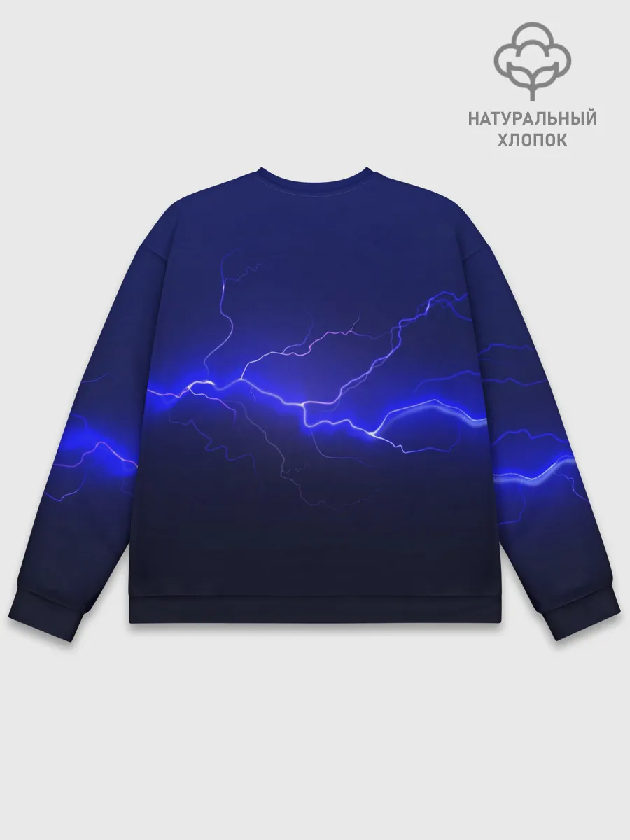 Мужской свитшот базовый / MONSTER ENERGY МОЛНИЯ