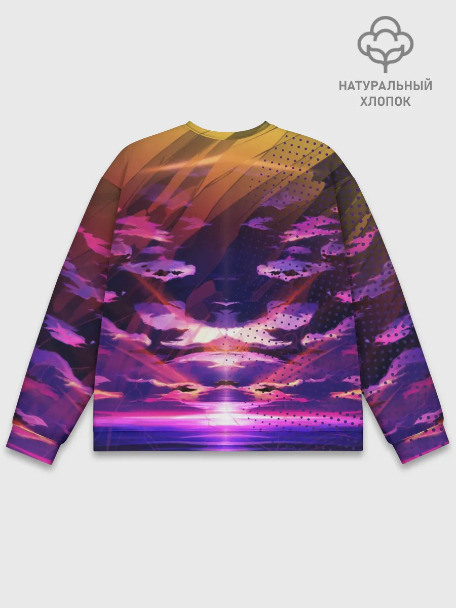 Мужской свитшот базовый / Закат. Облака
