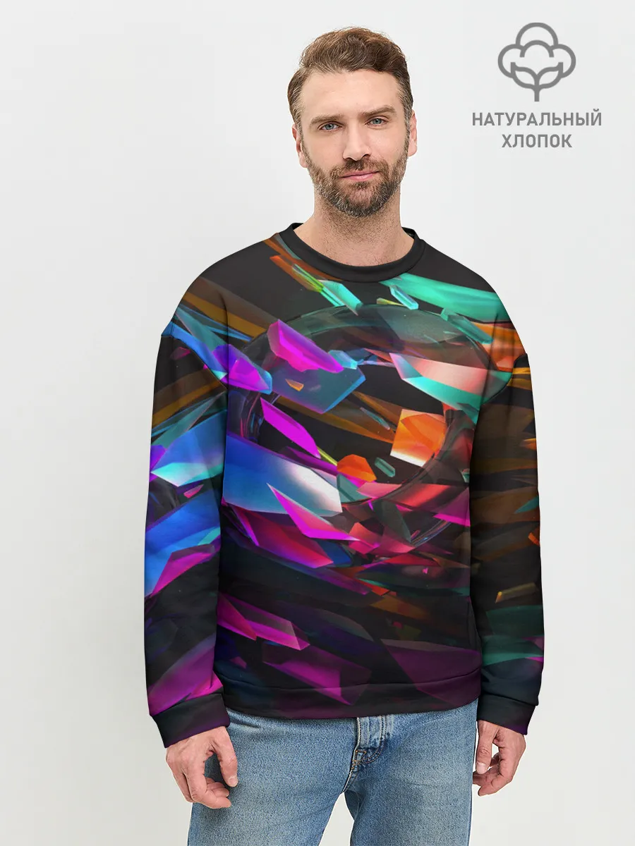 Мужской свитшот базовый / Стеклянный лед