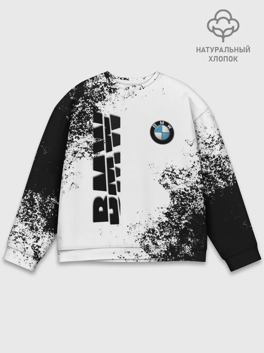 Мужской свитшот базовый / BMW | БМВ РАЗРЕЗАННОЕ ЛОГО