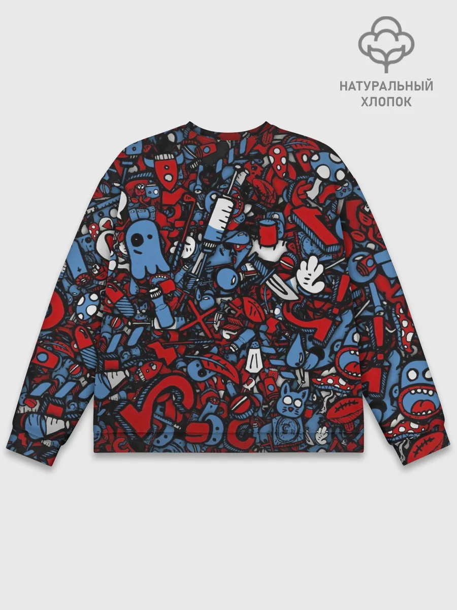 Мужской свитшот базовый / RedBlue stikers