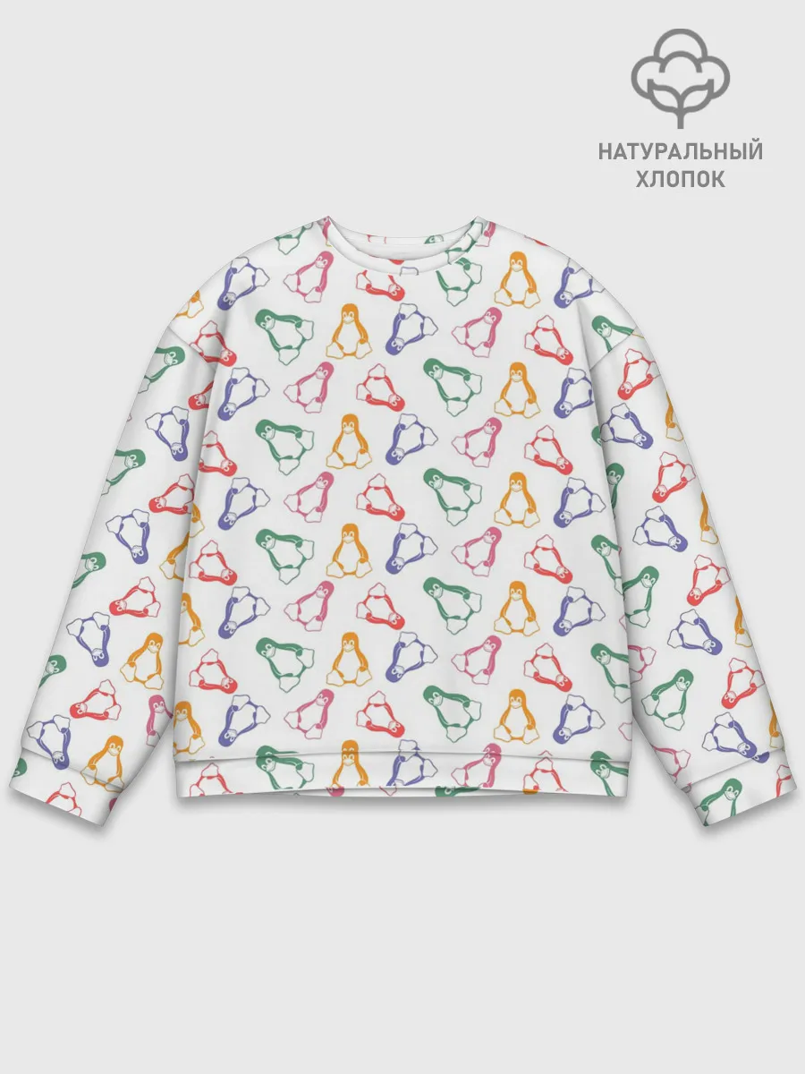 Мужской свитшот базовый / Linux Ядро Пингвин