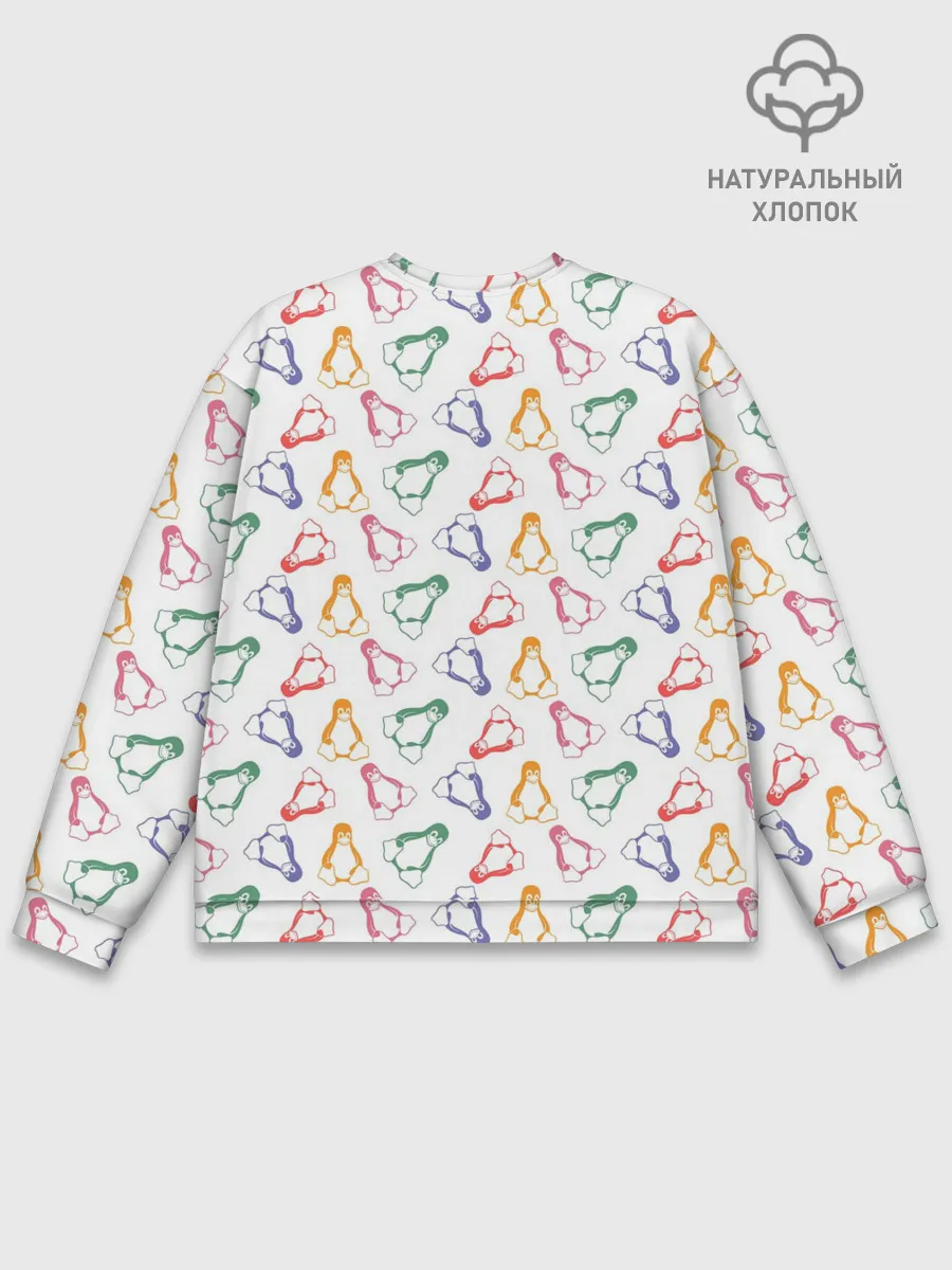 Мужской свитшот базовый / Linux Ядро Пингвин