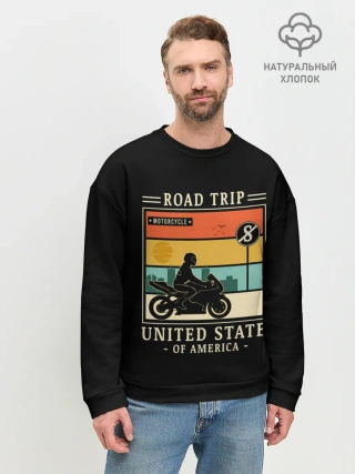 Мужской свитшот базовый / Дорожное приключение