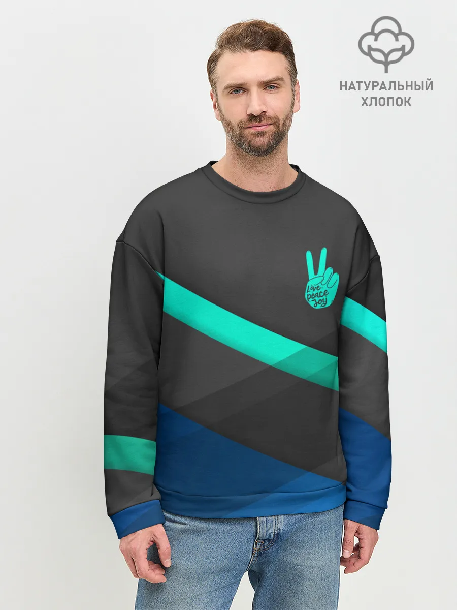 Мужской свитшот базовый / PEACE | ПИС | МИР